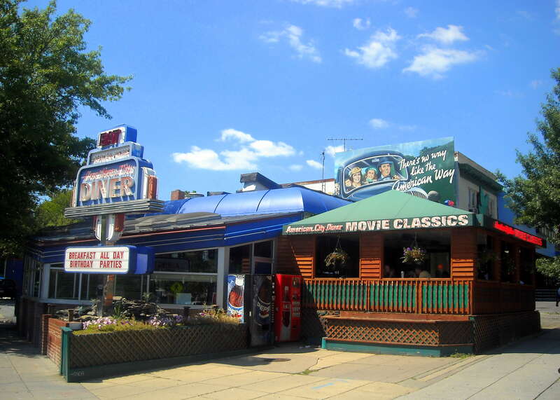 The American City Diner located at 5532 Connecticut Avenue, N.W., in the Chevy Chase neighborhood of Washington, D.C.