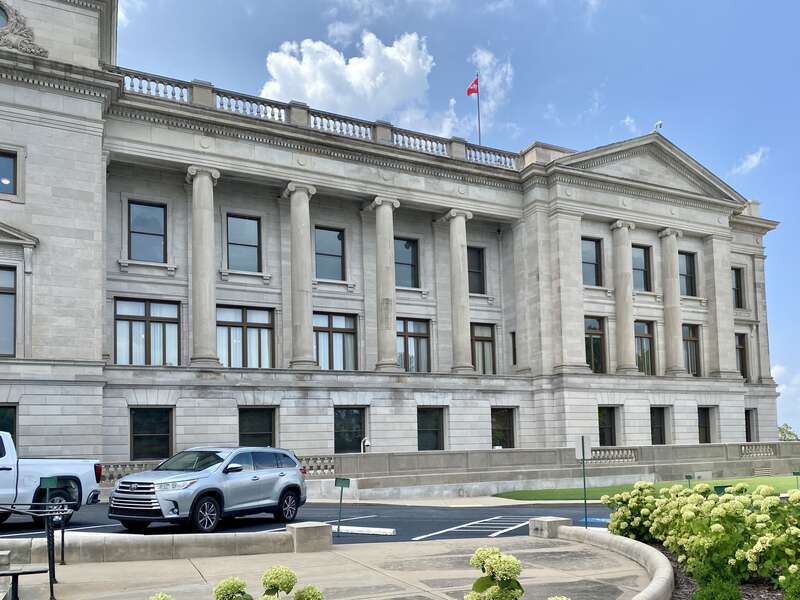 Built in 1899-1915, this Classical Revival-style building was designed by George R. Mann to serve as the Arkansas State Capitol, replacing the Old State Capitol, which was built in the mid-19th Century.  The building is clad in limestone with
