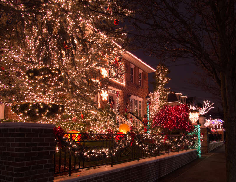 &quot;Dyker Lights&quot; -- the Dyker Heights neighborhood of Brooklyn is known for elaborate Christmas/holiday decorations.