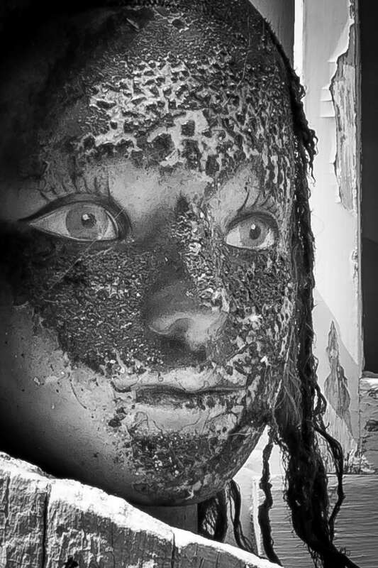 500px provided description: Heidelberg Project Detroit, MI [#black and white ,#art ,#heidelberg ,#doll ,#michigan ,#detroit]