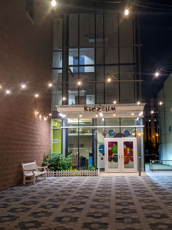 exterior of Kidzeum, a children's museum in Springfield, Illinois USA