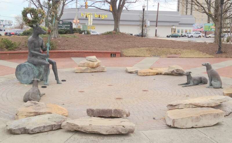The Storyteller sculpture in Buckhead, Atlanta