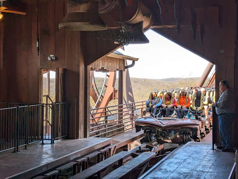 Wildfire's train returning to the station.