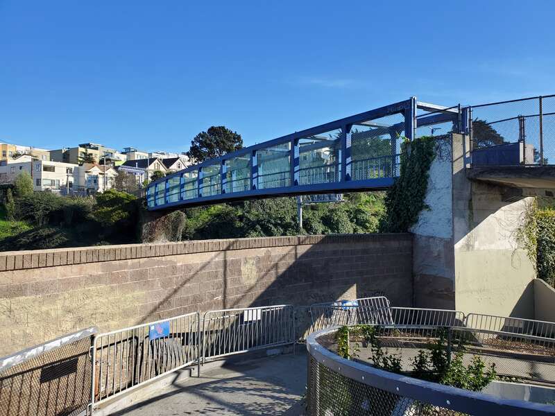 18th Street footbridge at Fallen Bridge Park in February 2021