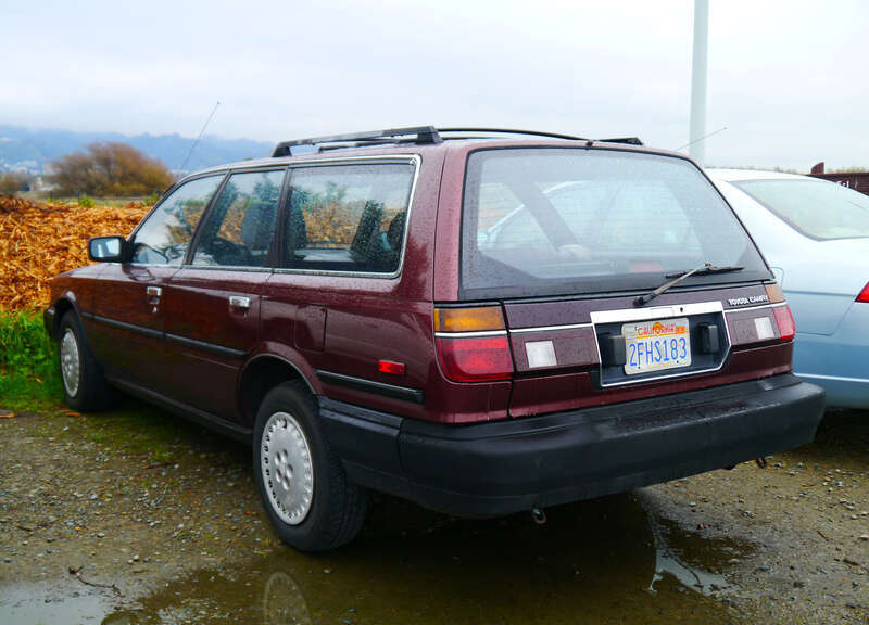 1987 Toyota Camry (SV21) Deluxe station wagon . Photographed in Berkeley, California, United States.
