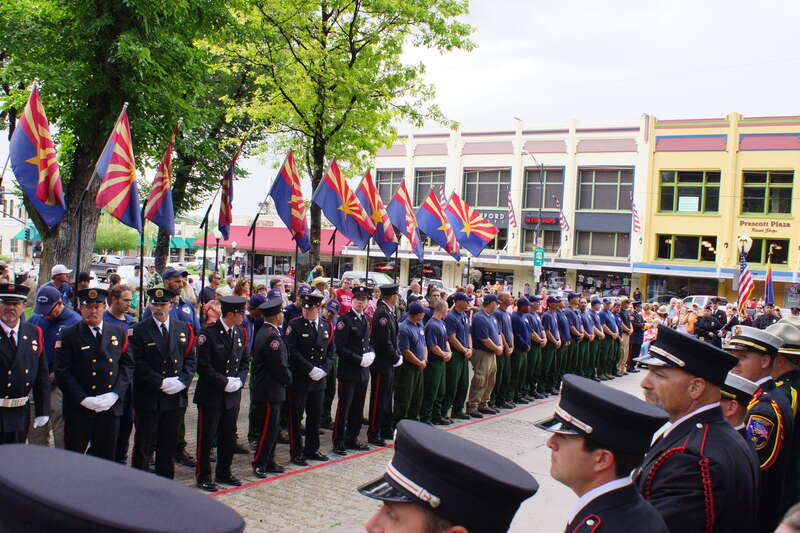 2013, Toes on the Time Line, Prescott Courthouse Square, Honor Guard Closes Granite Mountain Hotshot Observances