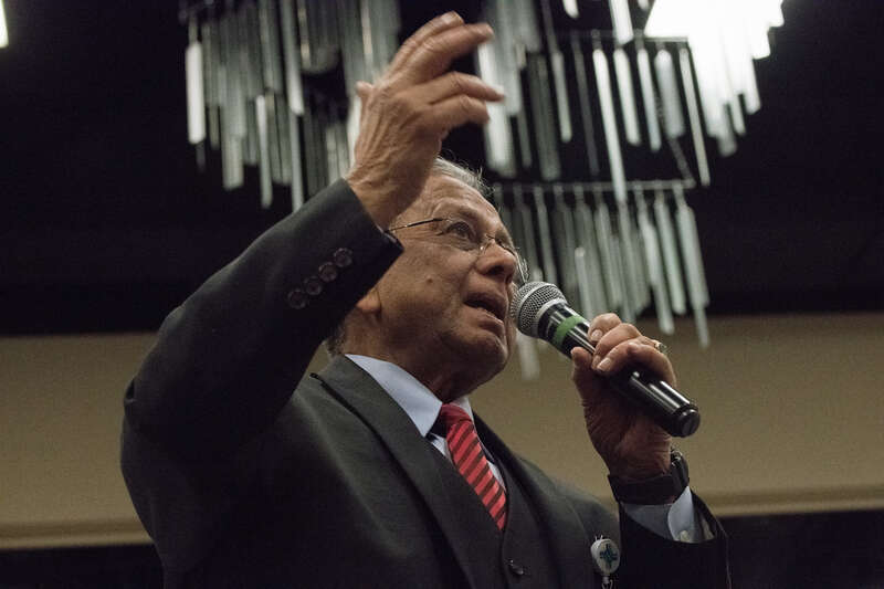 U.S. Secretary of Agriculture Sonny Perdue and Small Business Administration (SBA) Administrator Linda McMahon, take part in a working lunch and conversation with the Lima Chamber of Commerce, and Ohio Farm Bureau, in Lima, OH, on April 4, 2018. This