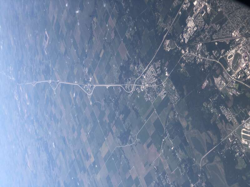 Aerial view of northeastern Sangamon County, Illinois, centered on Williams Township