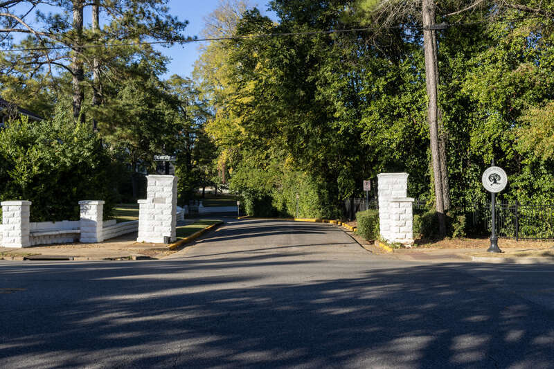 A photograph of the Pinehurst Historic District in Tuscaloosa, Alabama taken on October 21st, 2024.