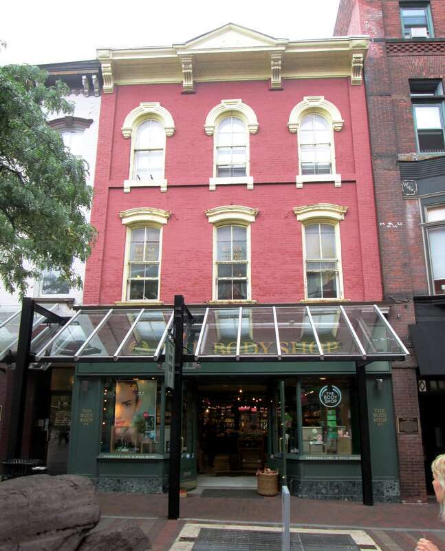 82-84 Church Street, known as the Mooney Block, in the Church Street Marketplace of downtown Burlington, Vermont was built c.1868, in the Italianate style. It is a contributing property to the Church Street Historic District. (Source: [1])