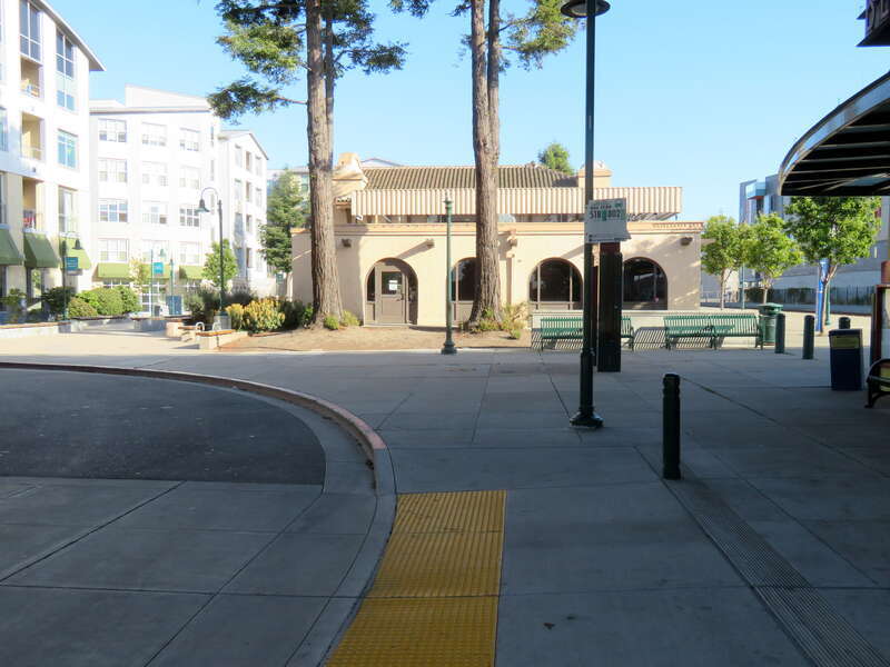AC Transit bus stop at Berkeley station in June 2018