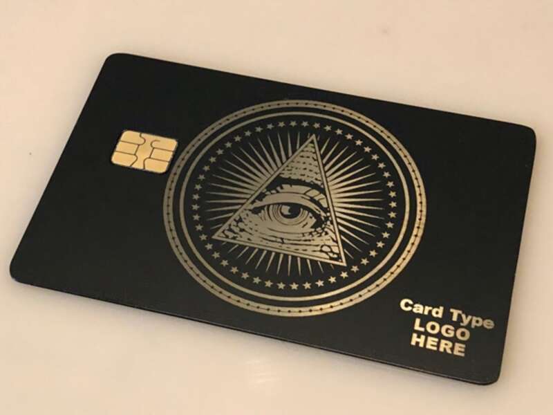 All seeing eye metal credit card (sample)