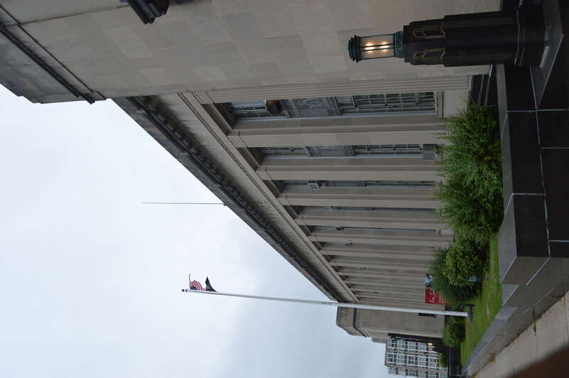 Front of the Allentown main post office, located at 442 Hamilton Street in Allentown, Pennsylvania, United States.