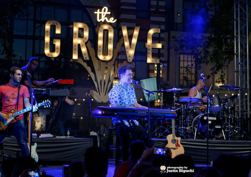 Andy Grammer performing live at The Grove L.A. shopping center in Los Angeles California on Wednesday July 30th, 2014. Part of the Summer Concert series presented by Citi Private Pass and The Grove. Tyrone Wells opened.