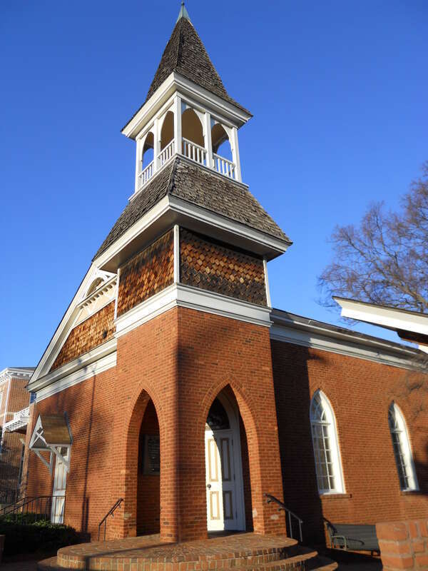 This is a photograph of the Auburn University Chapel. The building was added to the National Register of Historic Places on May 22, 1973