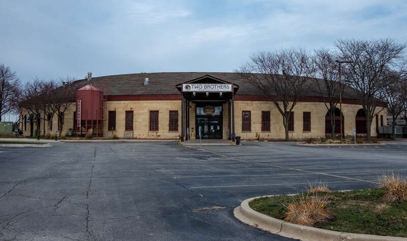 The roundhouse rarely has an empty parking lot any other time. Hopefully this local gem doesn't go out of business due to COVID 19. Originally constructed in 1856 as a roundhouse for the Chicago &amp;amp; Aurora Railroad which then became Chicago,