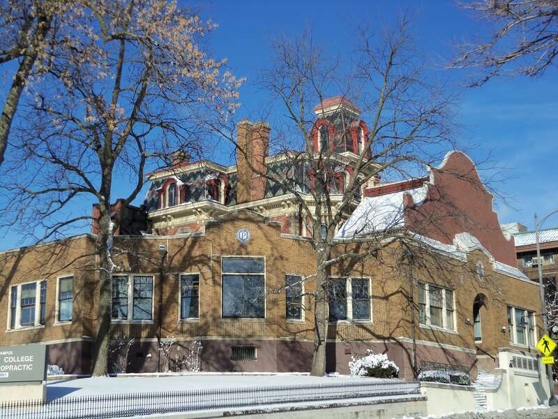 The BJ Palmer House located in Davenport, Iowa is part of the campus of Palmer College of Chiropractic, and it is listed on the National Register of Historic Places.