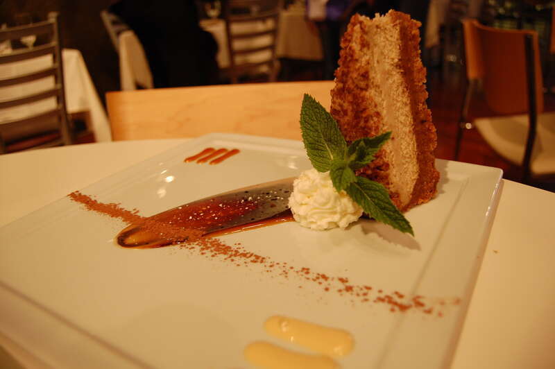 Bananas Foster cheesecake at Bodega Restaurant &amp;amp; Lounge in Cleveland, Ohio