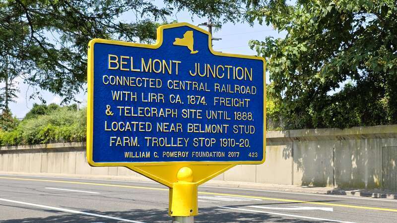 Belmont Junction Historic Marker 20240814 120337 South side railroad at Central RR Junction