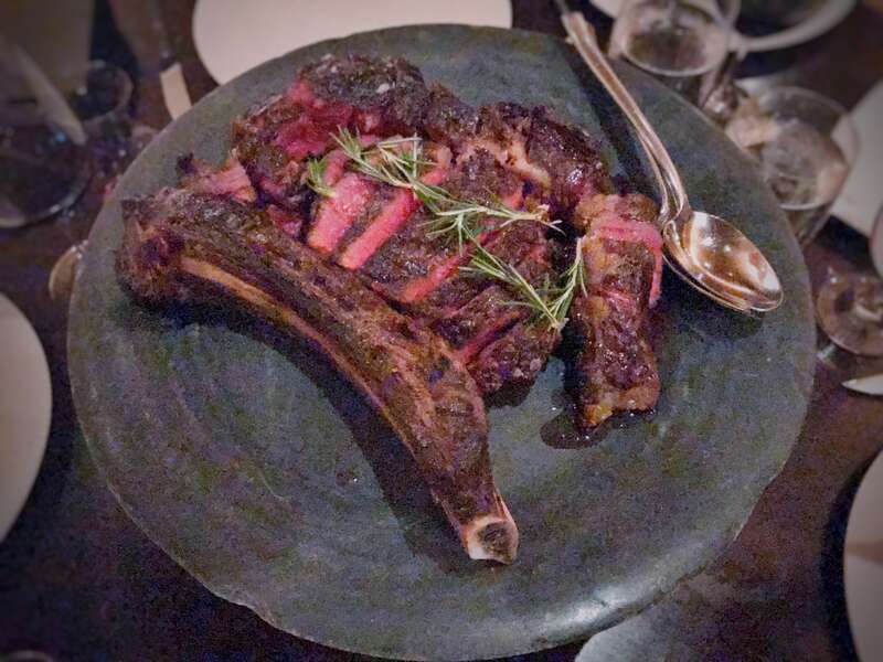 Skirt Steak, American Wagyu/Black Angus (Rosewood, TX)  with Rosemary-mustard sauce at Bazaar Meat by José Andres in Las Vegas