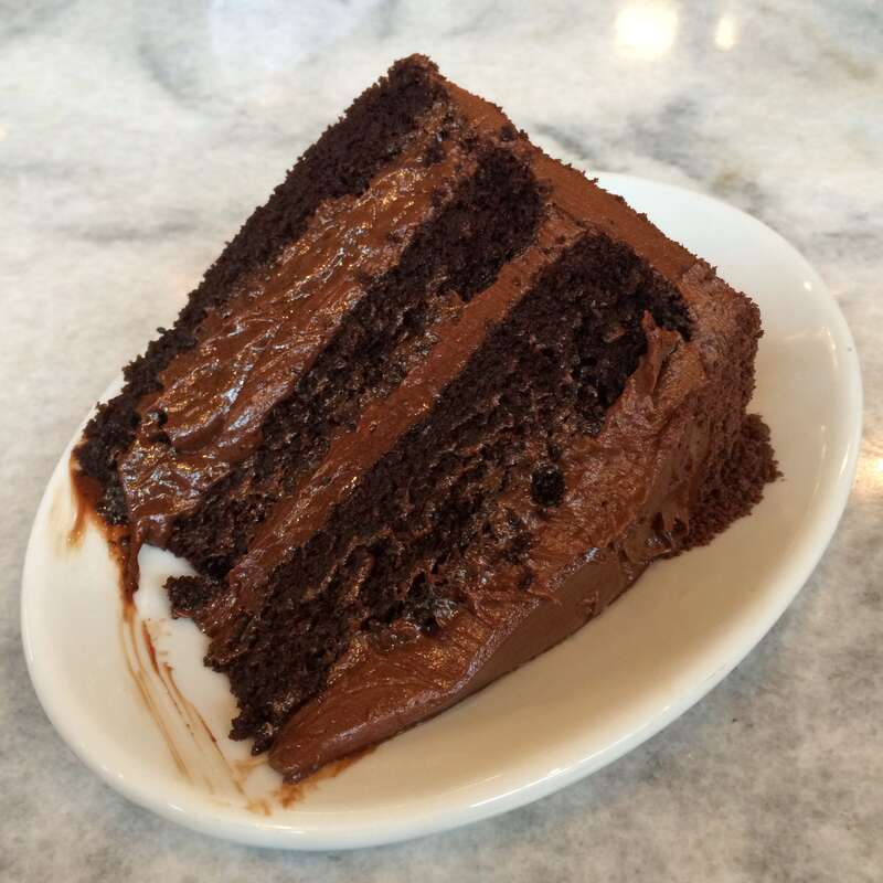 Blackout cake, sometimes called Brooklyn Blackout cake, is an American chocolate cake filled with chocolate pudding and chocolate cake crumbs, and frosted with chocolate icing.