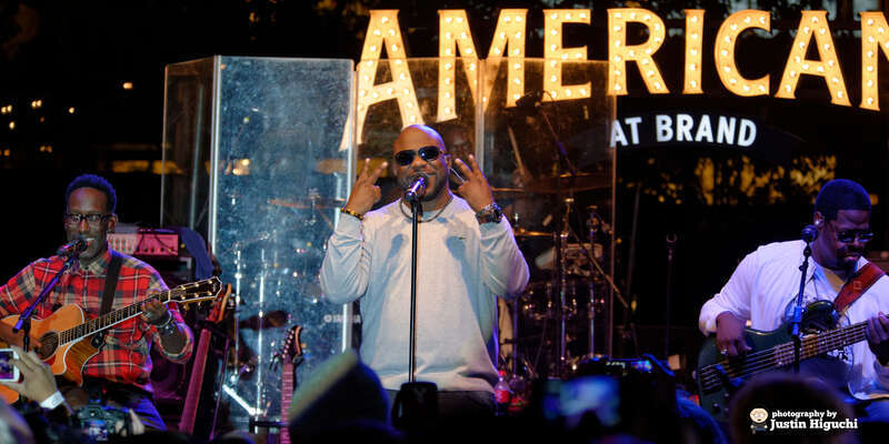 Boyz II Men performing live at The Americana at Brand in Glendale California on Monday October 20th, 2014. This was their &quot;Collide&quot; album release show.