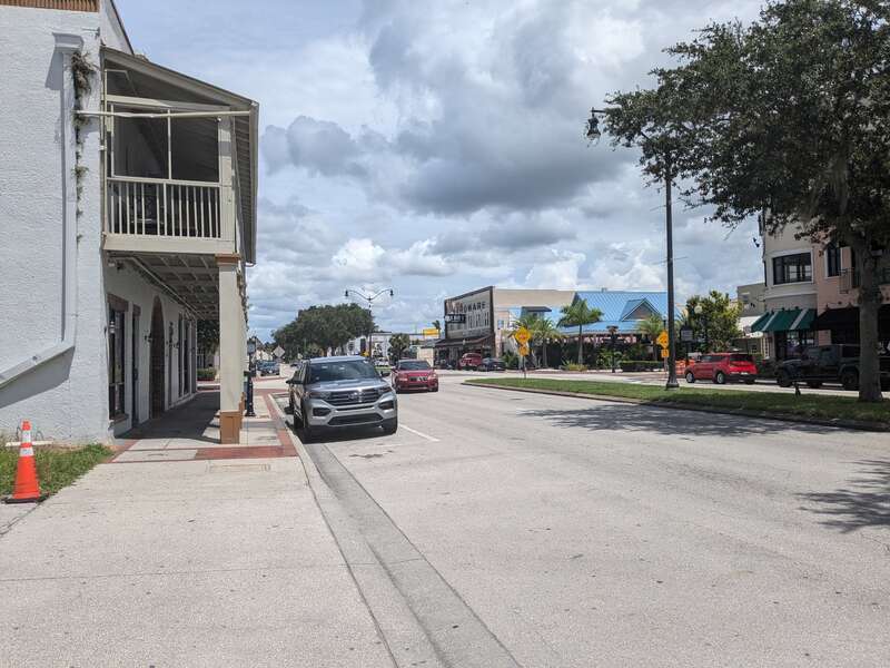 View down Broadway Ave