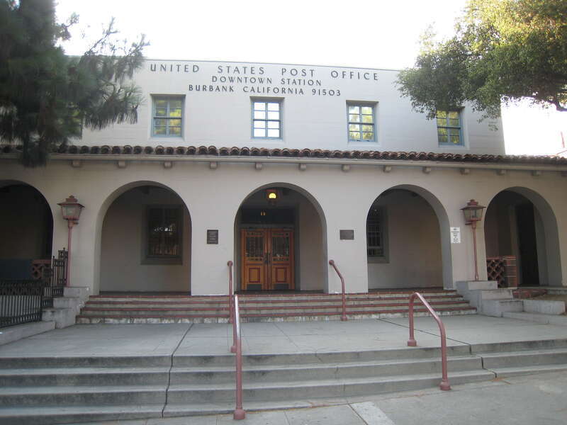 Burbank U.S. Post Office on Olive Avenue in Burbank, California