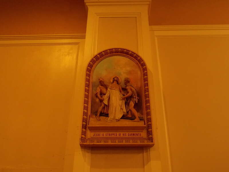 One of the Stations of the Cross in the Cathedral Basilica of Our Lady of Peace in Honolulu, Hawaii.