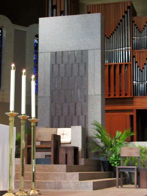 The cathedra in the Cathedral of Saint Mary in St. Cloud, Minnesota.