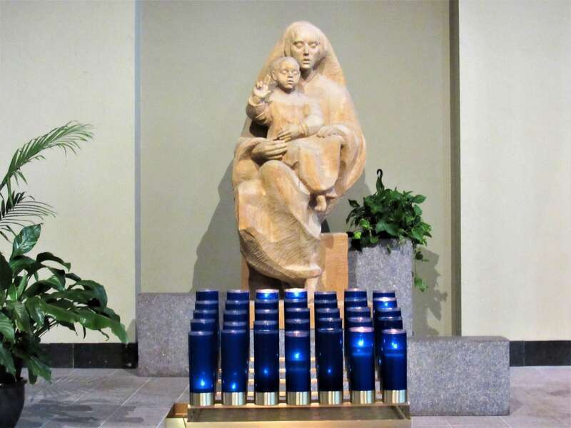 The shrine of the Blessed Virgin Mary in the Cathedral of Saint Mary in St. Cloud, Minnesota.