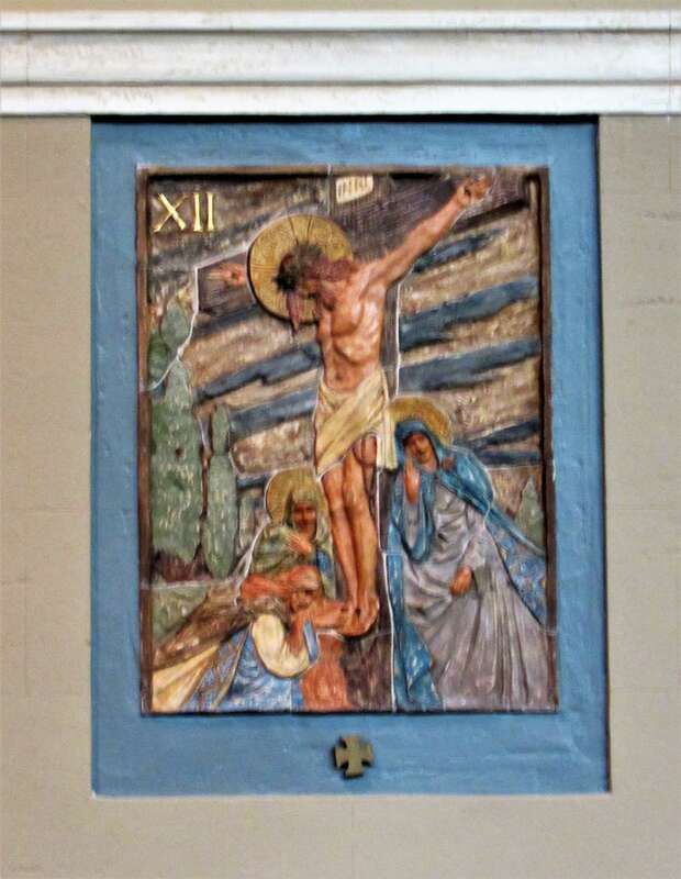 One of the Stations of the Cross in the Cathedral of Saint Mary in St. Cloud, Minnesota.