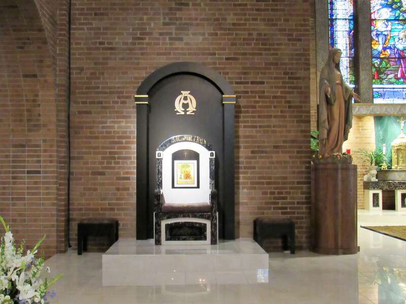 The cathedra in the Cathedral of the Immaculate Conception in Tyler, Texas.