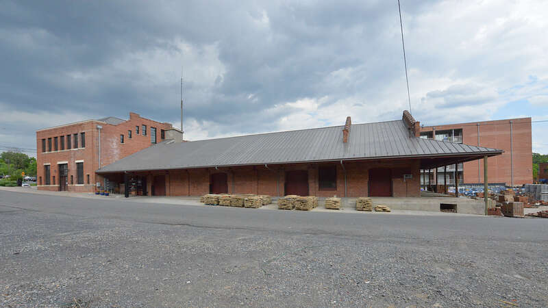 Behind and attached to the main Chesapeake Western Railway terminal is the freight wing. 141 West Bruce St, Harrisonburg, Virginia.
