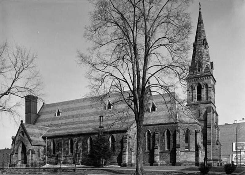 Christ Church, Binghamton — Washington &amp;amp; Henry Streets, Binghamton (Broome County, New York).
1963 image from HABS—Historic American Buildings Survey of New York, (cropped).




This file comes from the Historic American Buildings Survey (HABS),