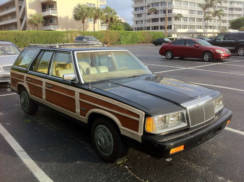 Chrysler Town &amp;amp; Country - a compact-sized station wagon (the 1986-1988 model year version of K-body automobile platform). Picture taken in Palm Beach, Florida.