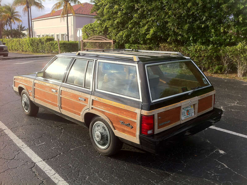 Chrysler Town &amp;amp; Country - a compact-sized station wagon (the 1986-1988 model year version of K-body automobile platform). Picture taken in Palm Beach, Florida.