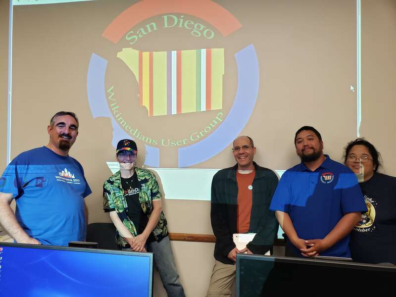 Wikimedians at the Chula Vista library computer lab in April 2019