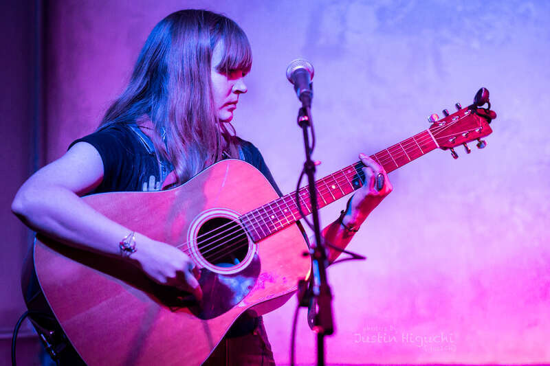 Courtney Marie Andrews performing live in the Out of Order bar at Tenants of the Trees in Silverlake, Los Angeles, California, on Wednesday, January 4, 2016.