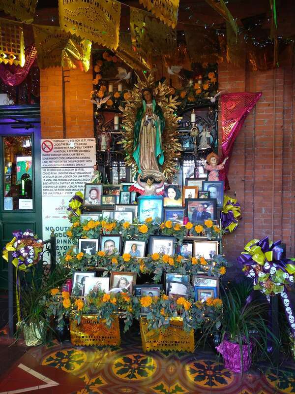 Day of the Dead altar at Mi Tierra Café &amp;amp; Bakery in San Antonio, Texas.