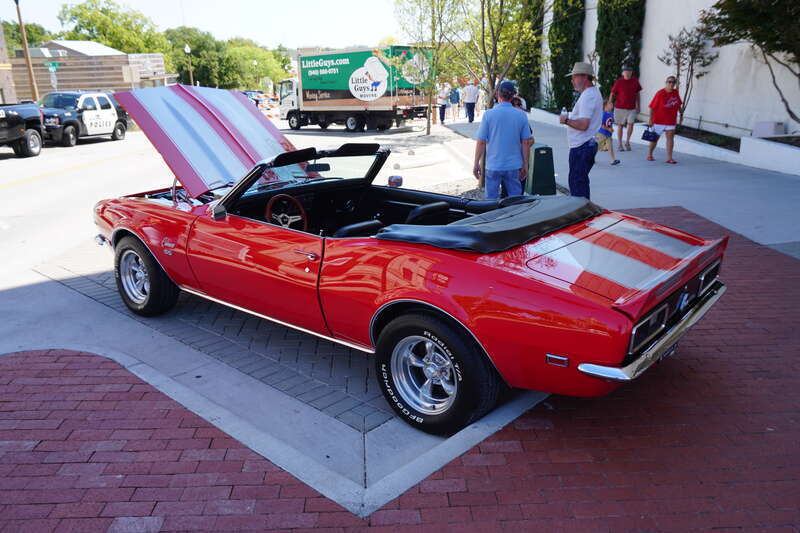 A 1968 Chevrolet Camaro SS at the Arts, Antiques &amp;amp; Autos Extravaganza in Denton, Texas (United States).