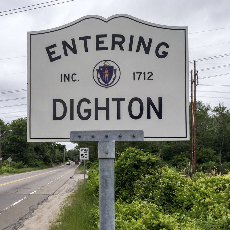 Dighton town sign (Massachusetts)