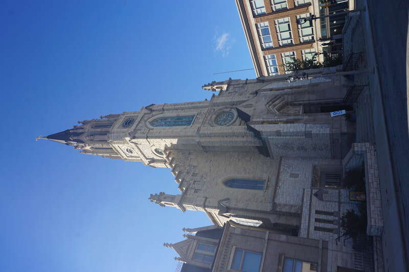 The exterior of St. Anthony Church during Doors Open Milwaukee 2024 in Milwaukee, Wisconsin (United States).