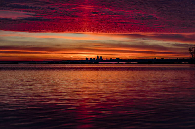 Downtown Cleveland, central business district of Cleveland, Ohio, USA