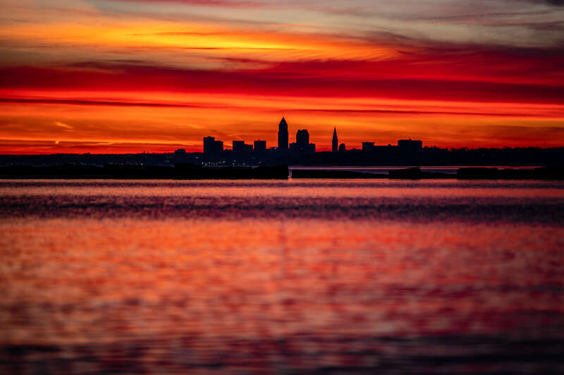 Downtown Cleveland, central business district of Cleveland, Ohio, USA