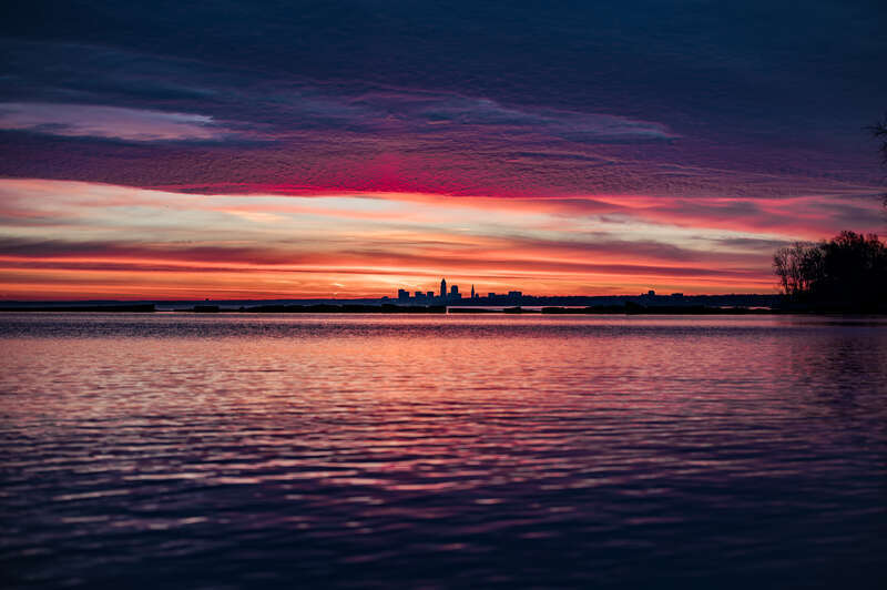 Downtown Cleveland, central business district of Cleveland, Ohio, USA