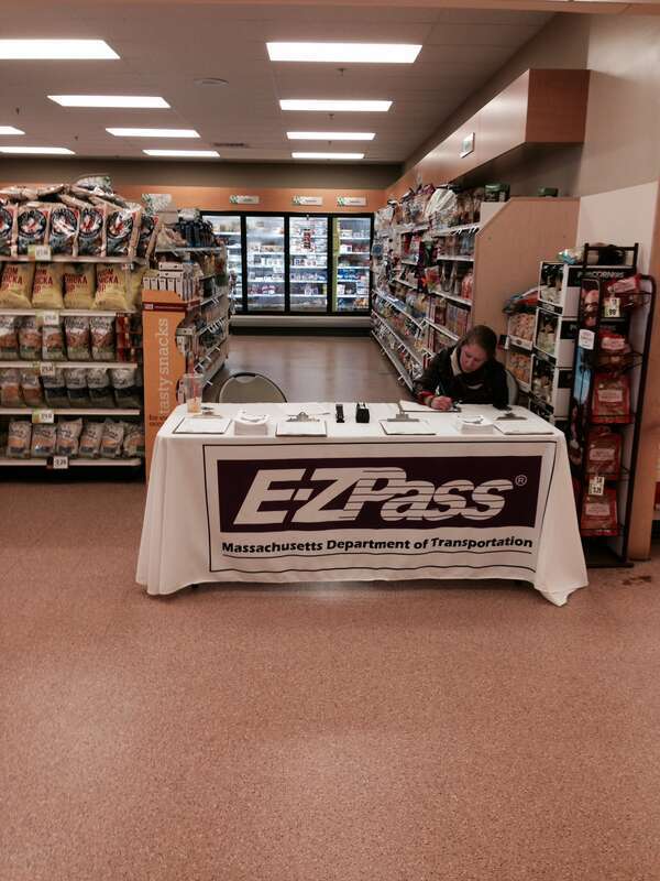 MassDOT EZPass provided a sign up opportunity to get a free transponder at the Lynn Stop N Shop.
