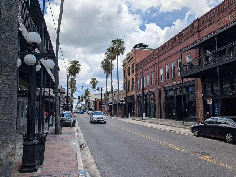 View east down E 7th Ave, from roughly 1611 E 7th Ave