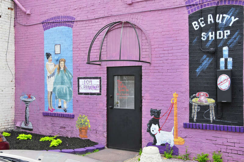 Old town of Edmond, Oklahoma. Very Nice colors on those shops.  the Back Alley