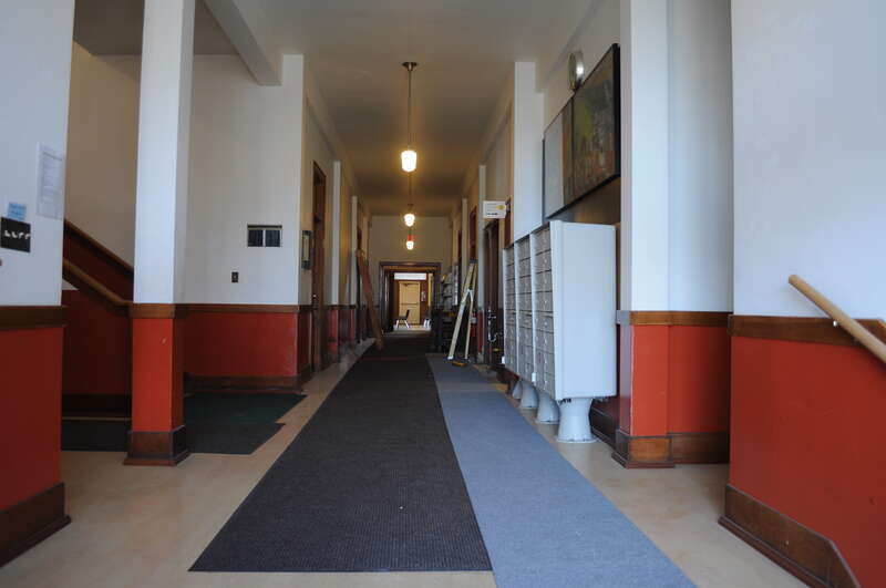 Interior, Labor Temple, 2812 Lombard Avenue, Everett, Washington, USA. Part of the Hewitt Avenue Historic District, which is listed on the National Register of Historic Places.